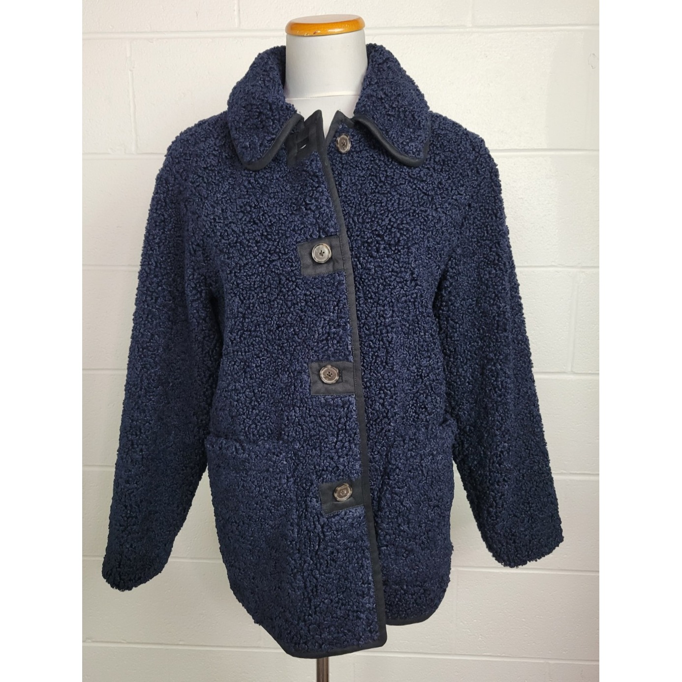 Nwt J Crew Womens Teddy Sherpa Jacket Blue Bj975 Sz Xs